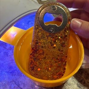 Orange Glitter Liquid Filled Phone Case
